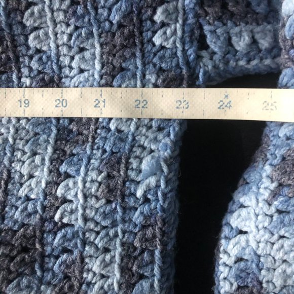 Vintage Hand Knit Chunky, Gorgeous Blue Fair Isle Sweater Excellent Condition - Picture 7 of 12